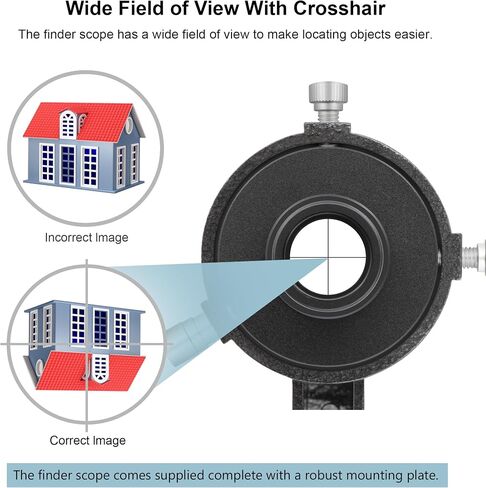 Alstar Finder Scope, 9x50 Finderscope Provides Not-Corrected Image Both a Bright Image and Comfortable Viewing for Astronomy Telescopes, Fully Multi-Coated Optics Adjustable Bracket in Saudi Arabia