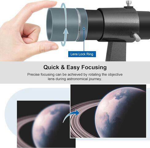 Alstar Finder Scope, 9x50 Finderscope Provides Not-Corrected Image Both a Bright Image and Comfortable Viewing for Astronomy Telescopes, Fully Multi-Coated Optics Adjustable Bracket in Saudi Arabia