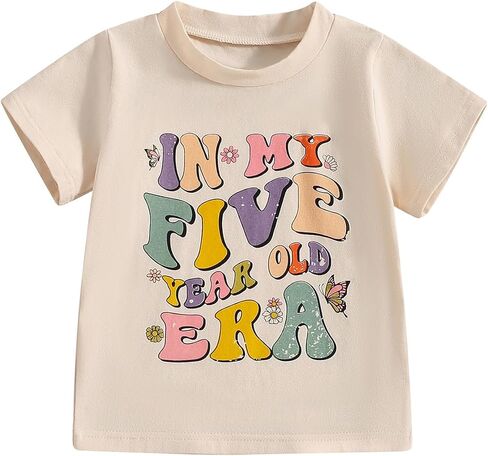 Birthday Girl Shirt in My One Two Three Four Five Six Years Old Era Tee Birthday Girls Outfit Clothes Gift in Saudi Arabia
