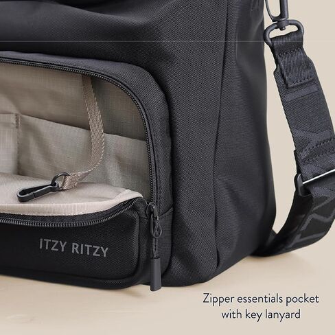 Itzy Ritzy Belong Cargo Caddy - يتم ربطها بعربة الأطفال أو العربة؛ يشمل أيضًا حزام الكتف/الجسم (موكا) in Saudi Arabia