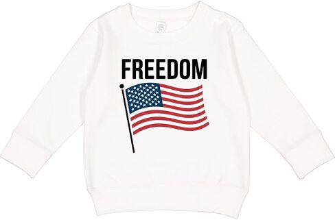 inktastic Freedom American Flag Toddler Sweatshirt in Saudi Arabia