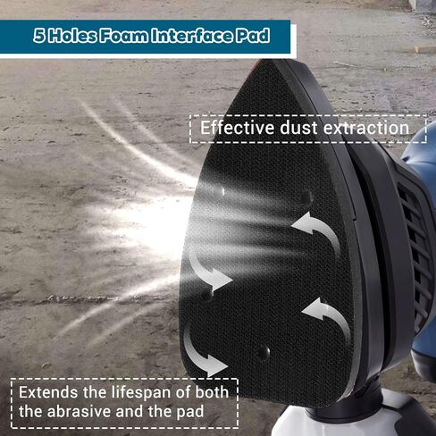 3Pcs Foam Sanding Pads, Mouse Detail Sanding Interface Pad, Mouse Sander Orbital Sander Foam Paded, Triangle Sandings Pads Professional Soft Density Interface Pad in Saudi Arabia