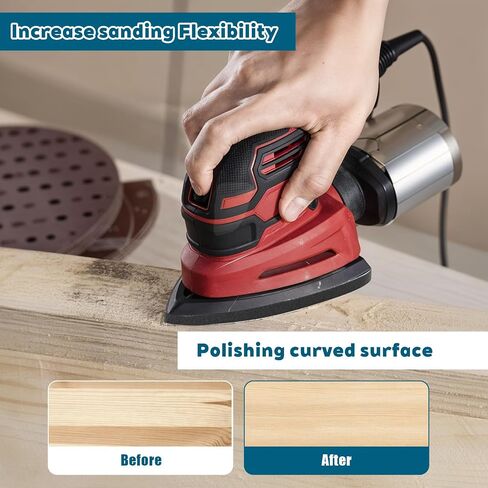 3Pcs Foam Sanding Pads, Mouse Detail Sanding Interface Pad, Mouse Sander Orbital Sander Foam Paded, Triangle Sandings Pads Professional Soft Density Interface Pad in Saudi Arabia