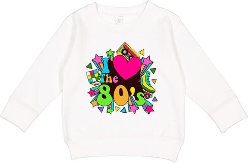 inktastic I Love the 80's Toddler Sweatshirt in Saudi Arabia