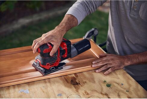 ماكينة صنفرة CRAFTSMAN V20، لاسلكية، ماكينة صنفرة 1/4 ورقة، 9,000-12,000 OPM أداة عارية فقط (CMCW222B) (متجددة) in Saudi Arabia