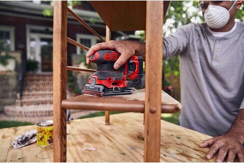 ماكينة صنفرة CRAFTSMAN V20، لاسلكية، ماكينة صنفرة 1/4 ورقة، 9,000-12,000 OPM أداة عارية فقط (CMCW222B) (متجددة) in Saudi Arabia