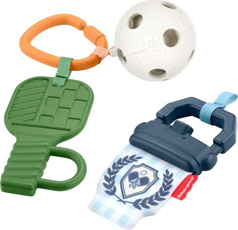 Fisher-Price Baby Toys Mini Me Moments Let’s Play Pickleball Set, 3 Sports-Themed Sensory Activities for Newborns Ages 3+ Months in Saudi Arabia
