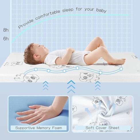 حزمة ولعب مرتبة ، 38 × 26 حزمة مزدوجة من الوجهين n play presttses portable foam foam prattress pad for pack play with cover tovelable cover cover in Kuwait