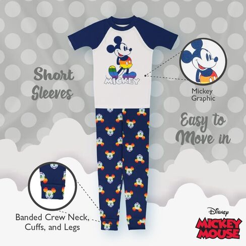 Disney Girls' Minnie Mouse 2-Piece Snug-Fit Cotton Pajamas Set in Saudi Arabia