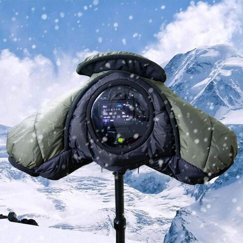 DSLR Puffy Coat Warm Cover for Cameras, Cold-Proof Snow or Sound-Proof Jacket for DSLR Cameras with 24-70mm, 24-105mm, 15-85mm,18-135mm, 55-205mm, 70-200mm Lens in Saudi Arabia