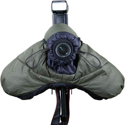DSLR Puffy Coat Warm Cover for Cameras, Cold-Proof Snow or Sound-Proof Jacket for DSLR Cameras with 24-70mm, 24-105mm, 15-85mm,18-135mm, 55-205mm, 70-200mm Lens in Saudi Arabia