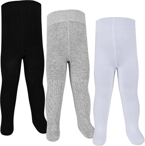 Baby Tights 0-4 Years Girls Knit Leggings Stockings Cotton Newborn Infant Toddler 1/2/3/4 Pack in Saudi Arabia