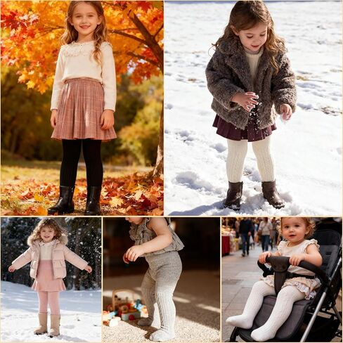 Baby Tights 0-4 Years Girls Knit Leggings Stockings Cotton Newborn Infant Toddler 1/2/3/4 Pack in Saudi Arabia