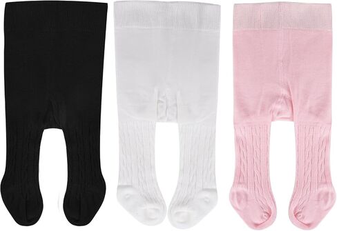 Baby Tights 0-4 Years Girls Knit Leggings Stockings Cotton Newborn Infant Toddler 1/2/3/4 Pack in Saudi Arabia