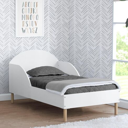 Delta Children Reese Toddler Bed - Greenguard Gold Certified, Bianca White in Saudi Arabia