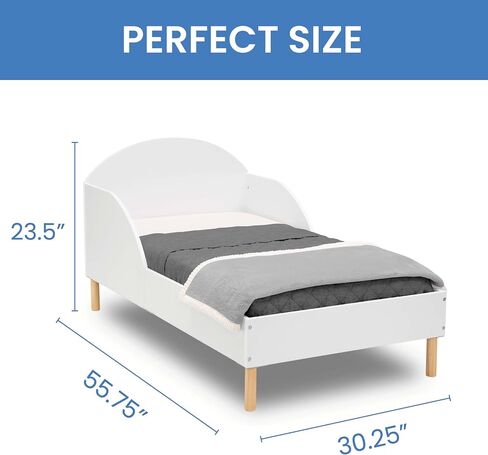 Delta Children Reese Toddler Bed - Greenguard Gold Certified, Bianca White in Saudi Arabia