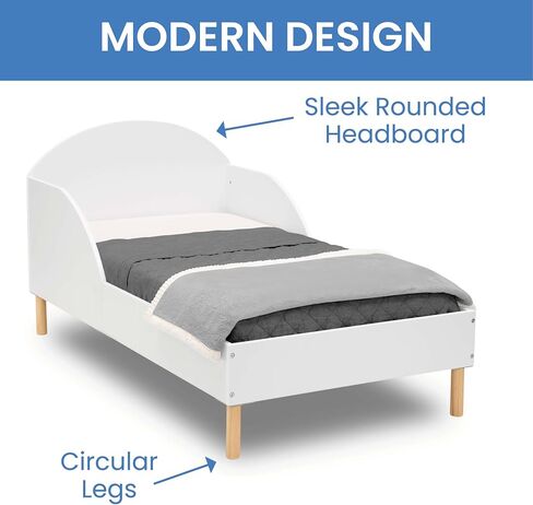 Delta Children Reese Toddler Bed - Greenguard Gold Certified, Bianca White in Saudi Arabia