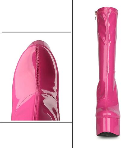 MeiLuSi GoGo Boots for Women Platform Knee High Boots Chunky Block 90s 70s Go Go Disco Shoes in Saudi Arabia