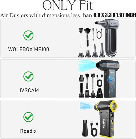 Case for WOLFBOX MF100 for JVSCAM for Roedix Electric Air Duster, Travel Portable Hard Storage Bag (Black) in Saudi Arabia