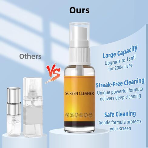 Keyboard Cleaner Laptop Cleaning Kit, All in One Keyboard Cleaning Kit with Car Screen Cleaner Spray, Retractable Detailing Brush for Phone iPhone Computer PC MacBook Airpod Camera Lens Elecitroncs in Kuwait
