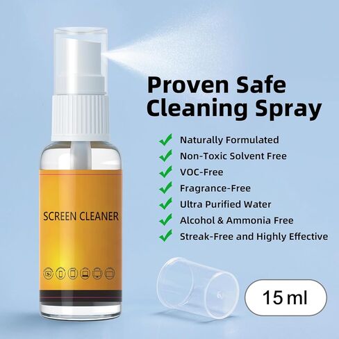 Keyboard Cleaner Laptop Cleaning Kit, All in One Keyboard Cleaning Kit with Car Screen Cleaner Spray, Retractable Detailing Brush for Phone iPhone Computer PC MacBook Airpod Camera Lens Elecitroncs in Kuwait