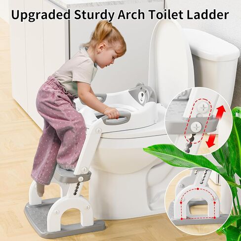 Potty Training Toilet, Adjustable Toddler Toilet Seat and Step for Kids, 2 in 1 Toilet Steps for Toddlers,Non Slip & Space Efficient & Splash Guard in Saudi Arabia
