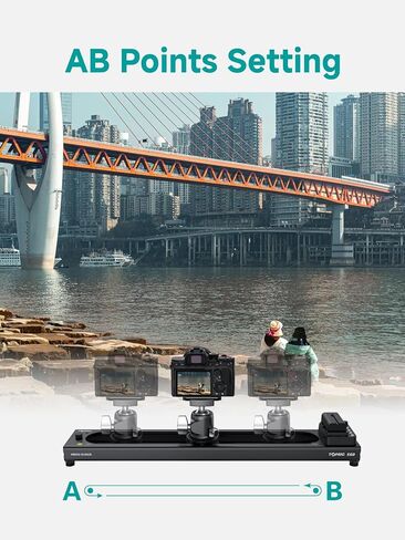 منزلق فيديو Accsoon Toprig، منزلق كاميرا بمحرك مقاس 16 بوصة/40 سم مع تحكم كامل في الزر، يدعم وضع فيديو التطبيق/الفاصل الزمني/وضع الحلقة، التحكم في السرعة، تصوير بانورامي 120 درجة للمصور in Kuwait