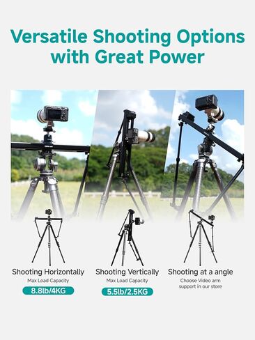 منزلق فيديو Accsoon Toprig، منزلق كاميرا بمحرك مقاس 16 بوصة/40 سم مع تحكم كامل في الزر، يدعم وضع فيديو التطبيق/الفاصل الزمني/وضع الحلقة، التحكم في السرعة، تصوير بانورامي 120 درجة للمصور in Kuwait