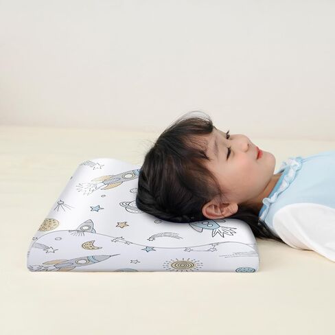 وسادة أطفال للأطفال الصغار بعمر سنتين 3 سرير للرقبة ووسائد صغيرة ووسائد للنوم وغرفة النوم وإسفنج الذاكرة الذين تتراوح أعمارهم بين 1 إلى 8 (19.6 بوصة × 11.8 بوصة × 1.5-2.3 بوصة) in Kuwait