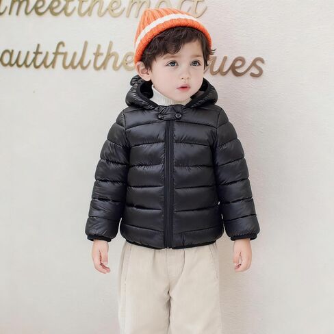 Baby Hooded Zip-Up Winter Coats Light Puffer Down Jacket for Baby Boys Girls Kids Toddler Infants Outerwear in Saudi Arabia