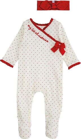 Mud Pie baby-girls Mud Pie Kids Christmas Dot My 1st Christmas Sleeper in Saudi Arabia