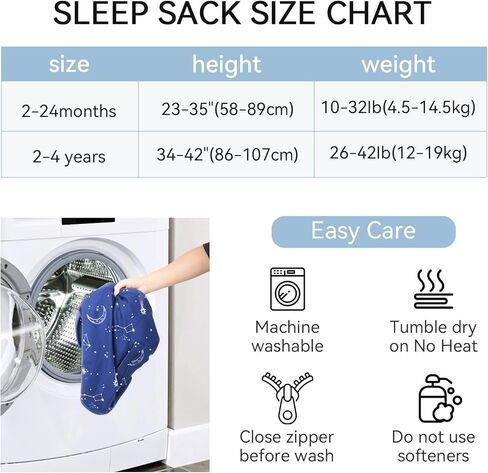Merino Wool & Organic Cotton Sleep Sack 2-Way Zipper Adjustable Universal Size Sleeping Bag for Baby Year-round Use in Saudi Arabia