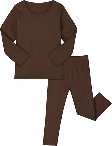 Resinta Baby Toddler Boys Girls Cotton Long Sleeve Shirt and Legging Set Kids Ribbed Basic Pant 2-Piece for Daily Life in Saudi Arabia