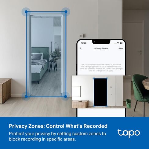 TP-Link Tapo 2K QHD Pan/Tilt Security Camera for Pet Camera, Baby Monitor, Motion Detection, Motion Tracking, 2-Way Audio, Night Vision, Cloud &SD Card Storage, Works w/Alexa & Google Home(Tapo C220) in Saudi Arabia