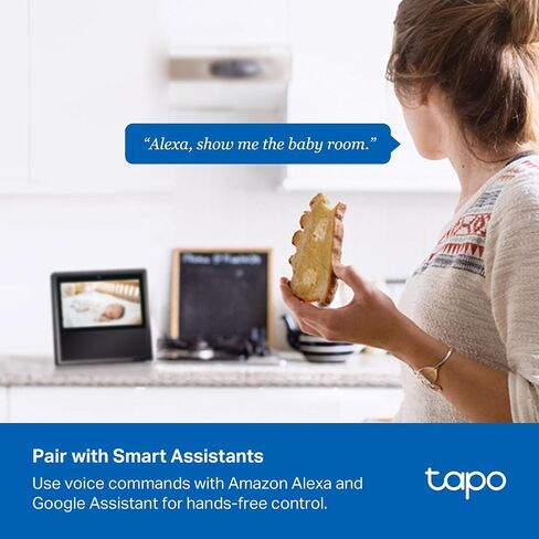 TP-Link Tapo 2K QHD Pan/Tilt Security Camera for Pet Camera, Baby Monitor, Motion Detection, Motion Tracking, 2-Way Audio, Night Vision, Cloud &SD Card Storage, Works w/Alexa & Google Home(Tapo C220) in Saudi Arabia