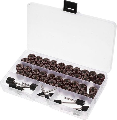 132Pcs Sanding Sleeve Set with Drum Mandrels for Electric Spindle Sander Sanding Bands for Woodworking Efficient Grinding Accessories for Rotary Tools in Saudi Arabia