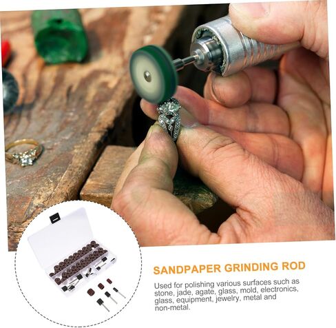 132Pcs Sanding Sleeve Set with Drum Mandrels for Electric Spindle Sander Sanding Bands for Woodworking Efficient Grinding Accessories for Rotary Tools in Saudi Arabia
