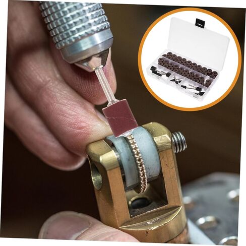 132Pcs Sanding Drum Set with Mandrels and Sleeves Easy Replacement for Efficient Woodworking Compatible with Electric Spindle Sanders for Fine Detailing and Smooth in Saudi Arabia