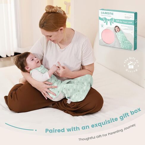 Baby Swaddle Sleep Sack, 1.0 Tog New-Parent-Friendly Swaddle for Newborns & infant 0-6 Months Baby Wearable Blanket Reduce Startle Reflex, Newborn Boys Girls Registry Essentials in Kuwait