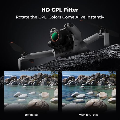 K&F CONCEPT Circular Polarizers CPL Filter Compatible with DJI Mini 5 Pro, Drone CPL Anti-Glare Filter with 28 Multi-Coated HD Optical Glass in Saudi Arabia