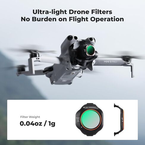 K&F CONCEPT Circular Polarizers CPL Filter Compatible with DJI Mini 5 Pro, Drone CPL Anti-Glare Filter with 28 Multi-Coated HD Optical Glass in Saudi Arabia