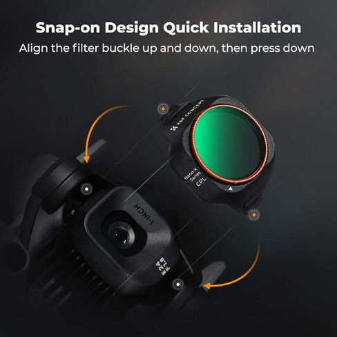 K&F CONCEPT Circular Polarizers CPL Filter Compatible with DJI Mini 5 Pro, Drone CPL Anti-Glare Filter with 28 Multi-Coated HD Optical Glass in Saudi Arabia
