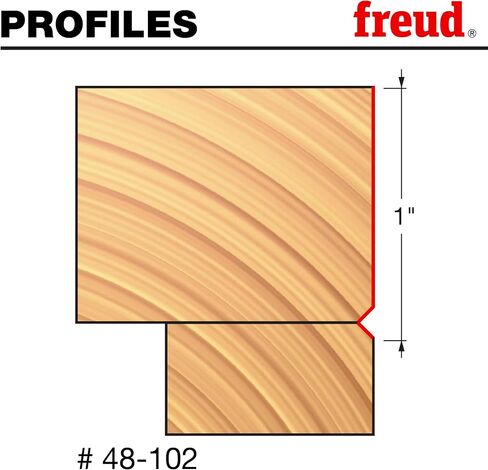 Freud 48-102: 5/8" (Dia.) Flush Trim “V" Groove Bit with 1/4" Shank, Perma-shield Coating Red in Saudi Arabia