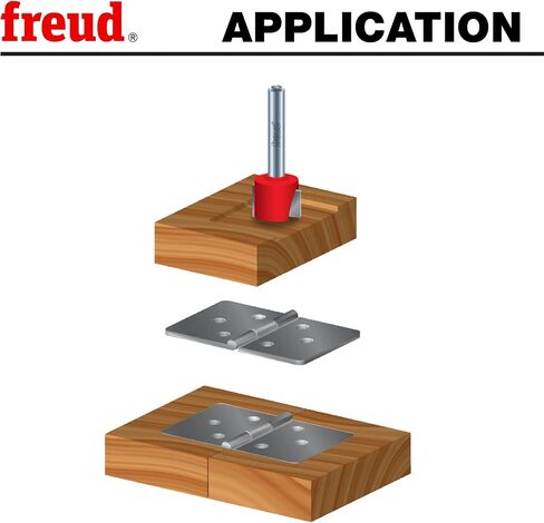 Freud Mortising Bit with Perma-Shield Coating for Ultra-Clean Hinge Mortises or Perfect Grooves and Dadoes - 2 Cutters, 24000 RPM, 3/8" Height, 3/4" Dia., 1/2" Shank - 16-520 in Saudi Arabia