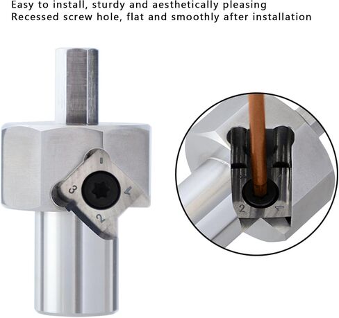 Workbench Dog Hole Chamfer Reamer Tool for 20mm Holes, T10 Alloy Blade 9mm Hex Shank Dog Holes Polished Finish Tool for Standard Electric Drills Woodworking in Saudi Arabia