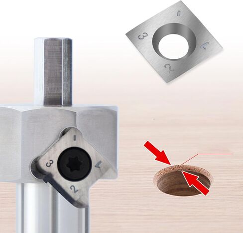 Workbench Dog Hole Chamfer Reamer Tool for 20mm Holes, T10 Alloy Blade 9mm Hex Shank Dog Holes Polished Finish Tool for Standard Electric Drills Woodworking in Saudi Arabia