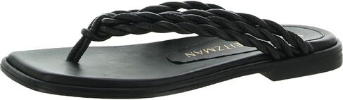 صندل نسائي مسطح من Stuart Weitzman كاليبسو مسطح فليب فلوب أسود 7 متوسط ​​(B، M) in Kuwait