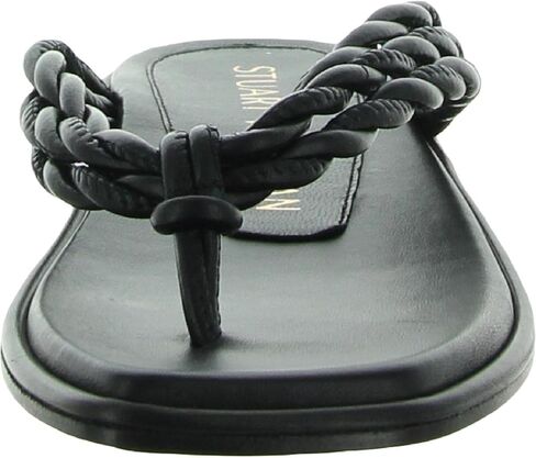 صندل نسائي مسطح من Stuart Weitzman كاليبسو مسطح فليب فلوب أسود 7 متوسط ​​(B، M) in Kuwait