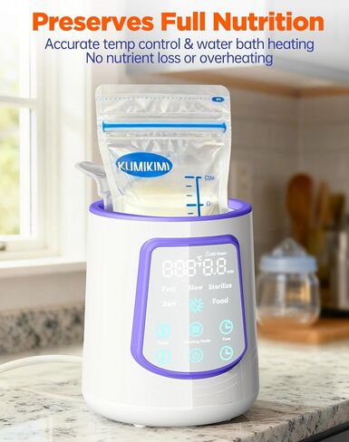 Fast Baby Bottle Warmer for Breastmilk, Smart 12 in 1 Breast Milk Warmer for Baby Essentials with Timer Temperature Control, Sterili-zing, Water Bath Technology, Baby Warmer for All Bottles Food Jars in Saudi Arabia