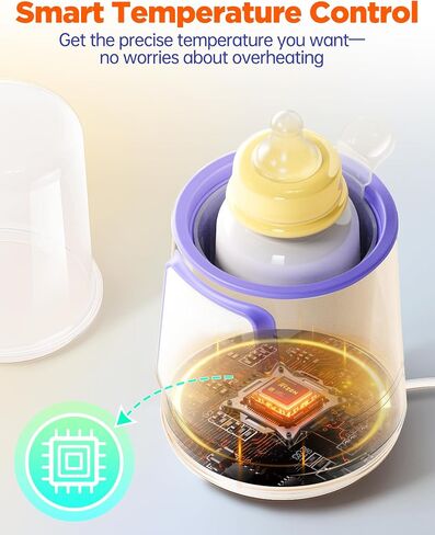Fast Baby Bottle Warmer for Breastmilk, Smart 12 in 1 Breast Milk Warmer for Baby Essentials with Timer Temperature Control, Sterili-zing, Water Bath Technology, Baby Warmer for All Bottles Food Jars in Saudi Arabia
